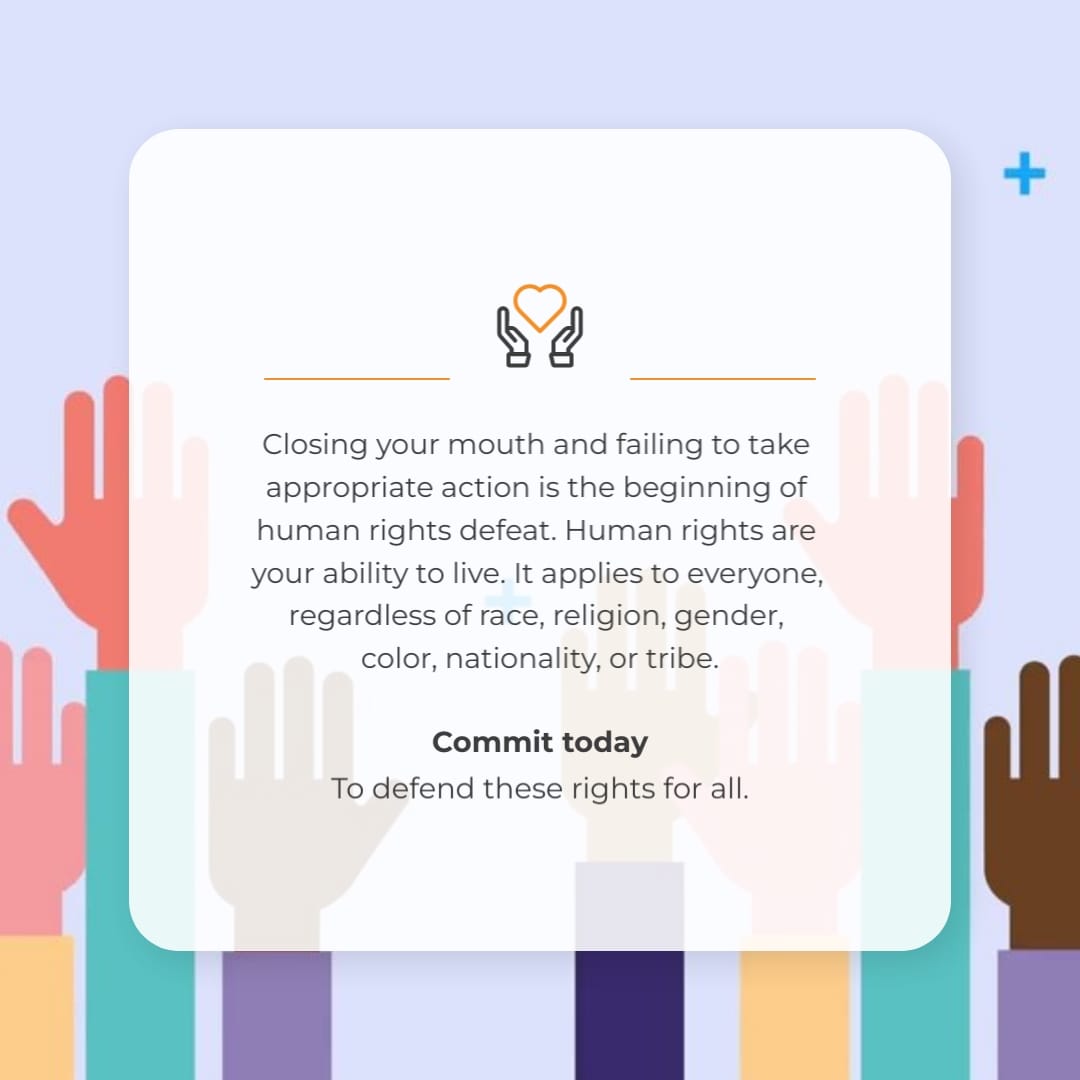 Traditional Colorful Human Rights Day Greeting Card Square Template
