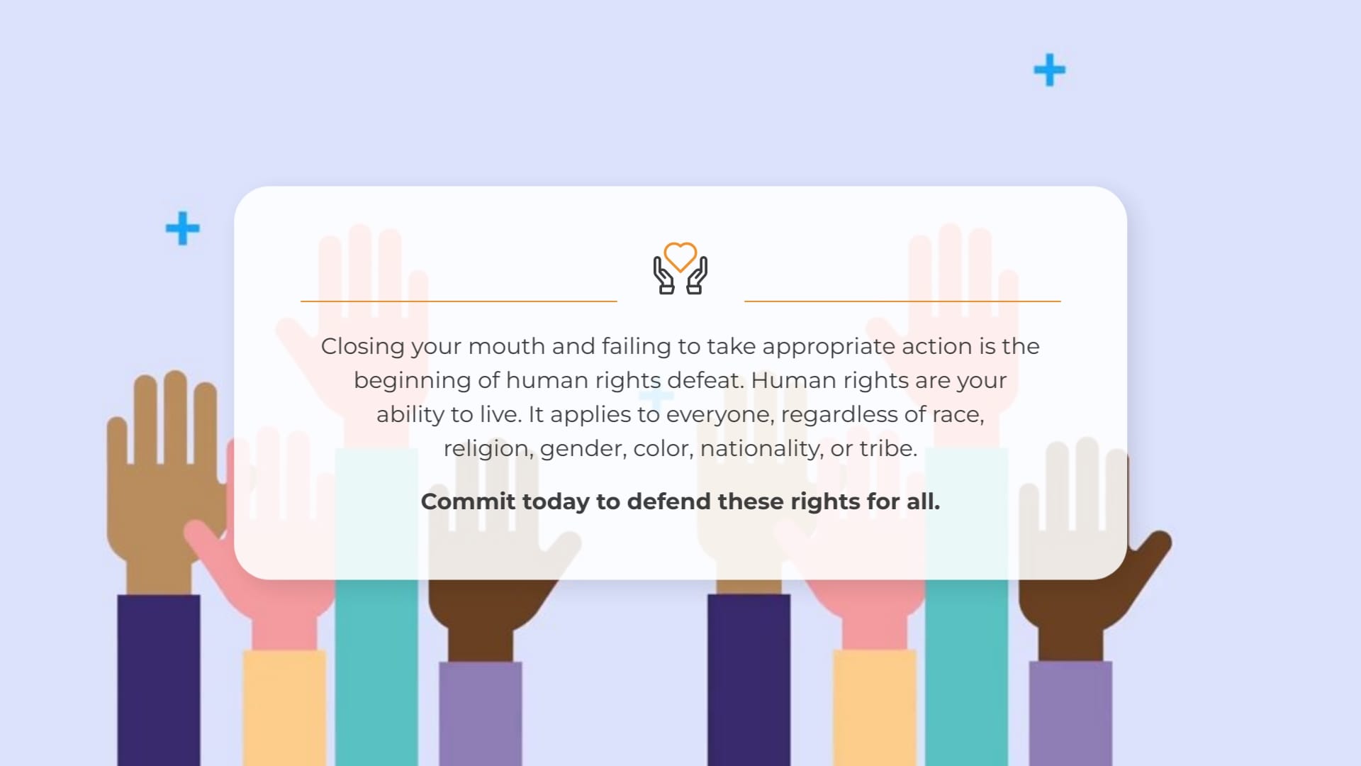 Traditional Colorful Human Rights Day Greeting Card Template