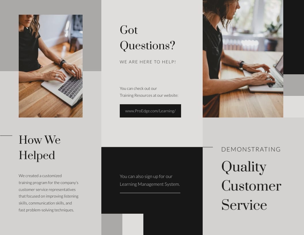 Training Case Study Brochure Template | Visme