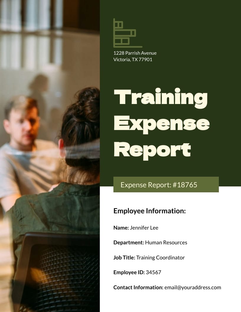 Training Expense Report Template