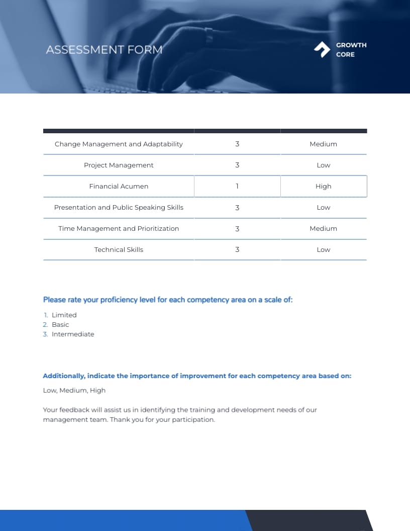 Training and Development Needs Assessment Form Template - Slide 2 Training and Development Needs Assessment Form Template - Slide 2