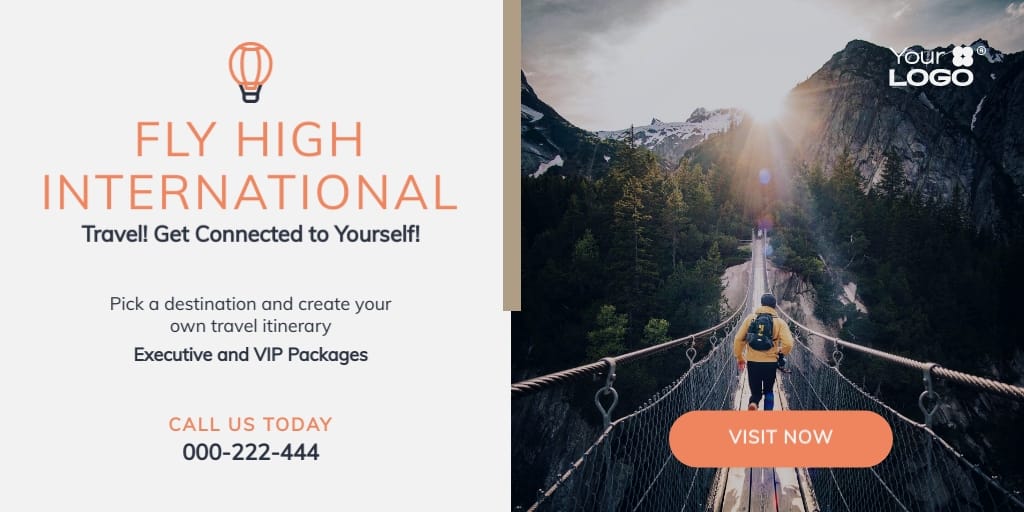 Travel Agency Twitter Ad Template