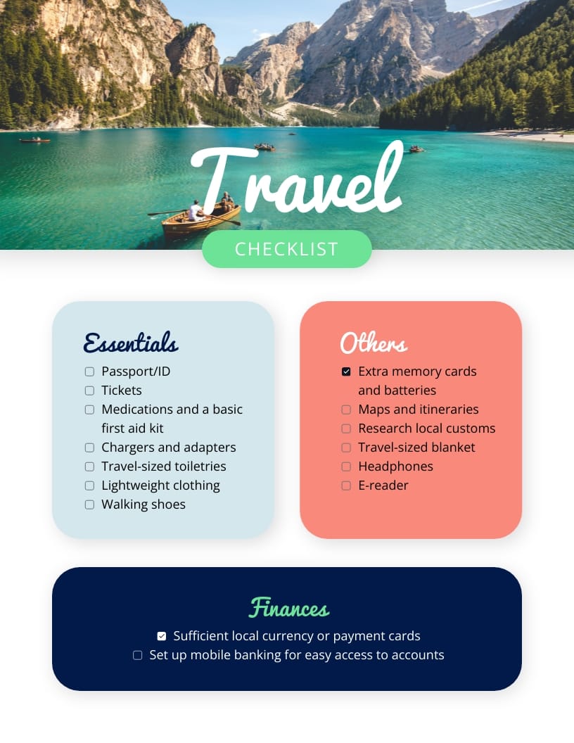 Travel Checklist Template