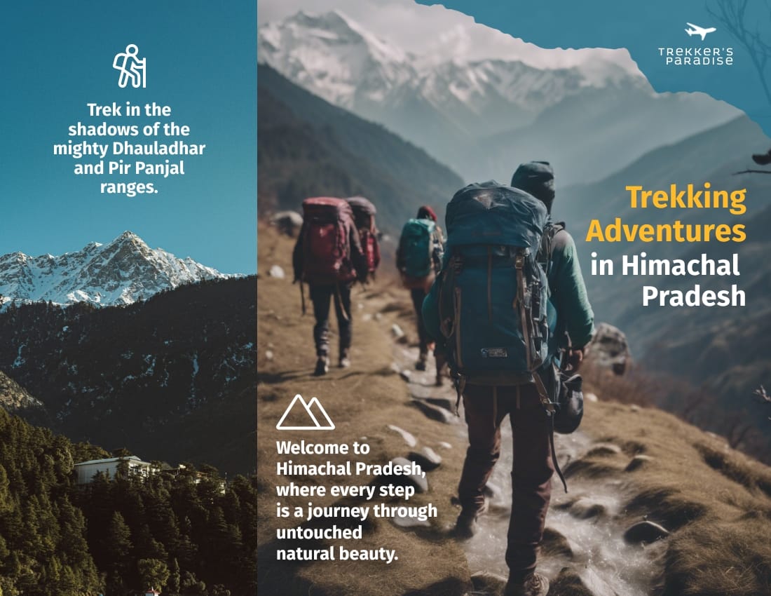 Trekking Trifold Brochure Template
