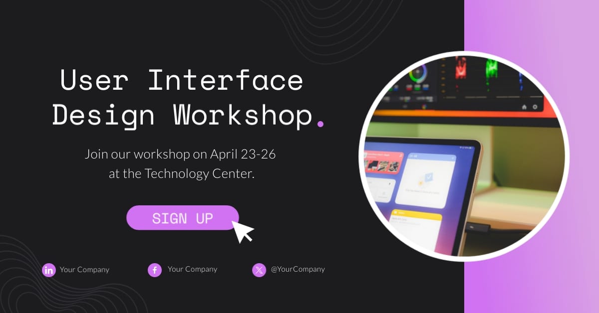 UI Design Workshop Facebook Ad Template