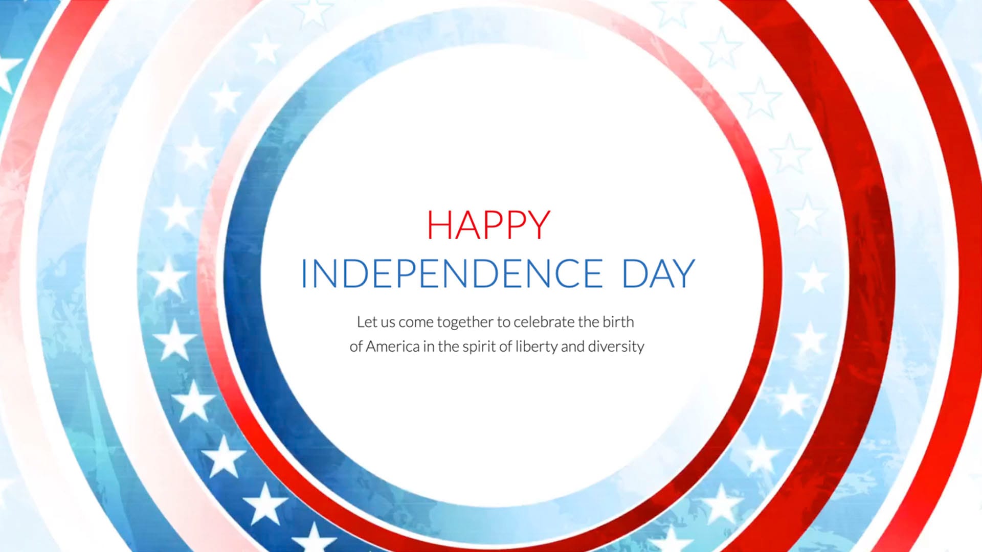 US Independence Day Greeting Card Template