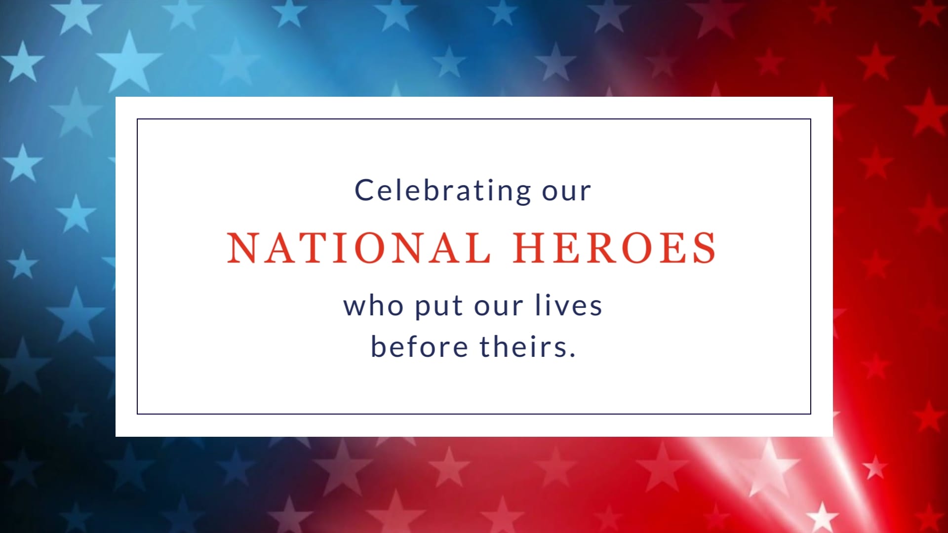 USA Memorial Day Greeting Card Template