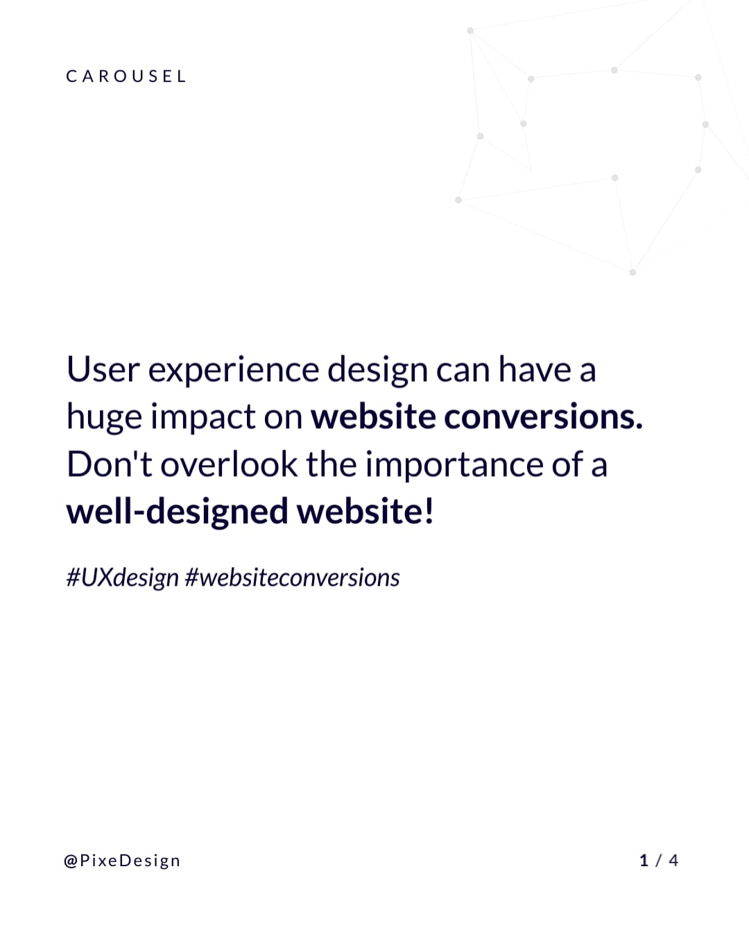 UX Design Twitter Carousel Post Vertical Template