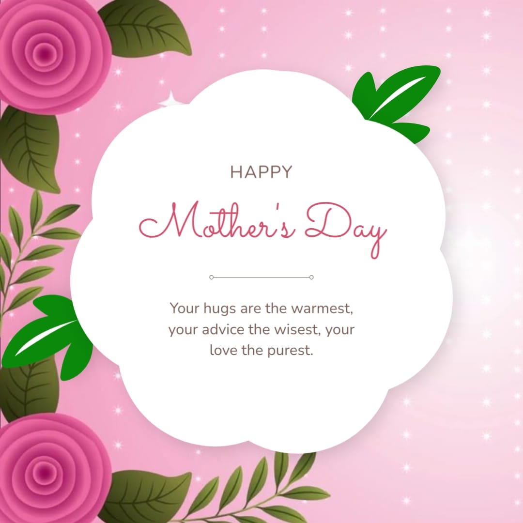 Unique Mothers Day Greeting Card Square Template