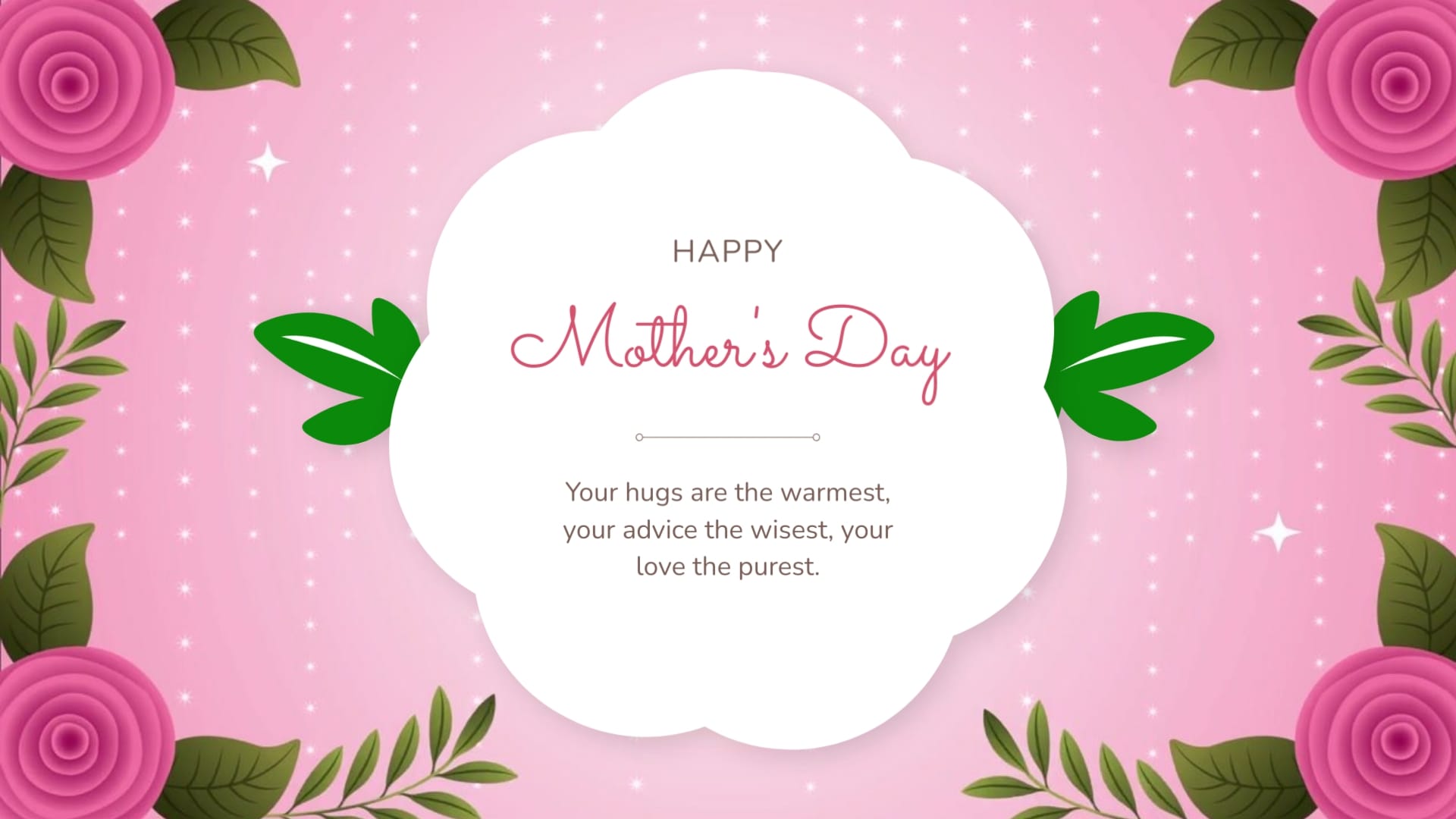 Unique Mothers Day Greeting Card Template
