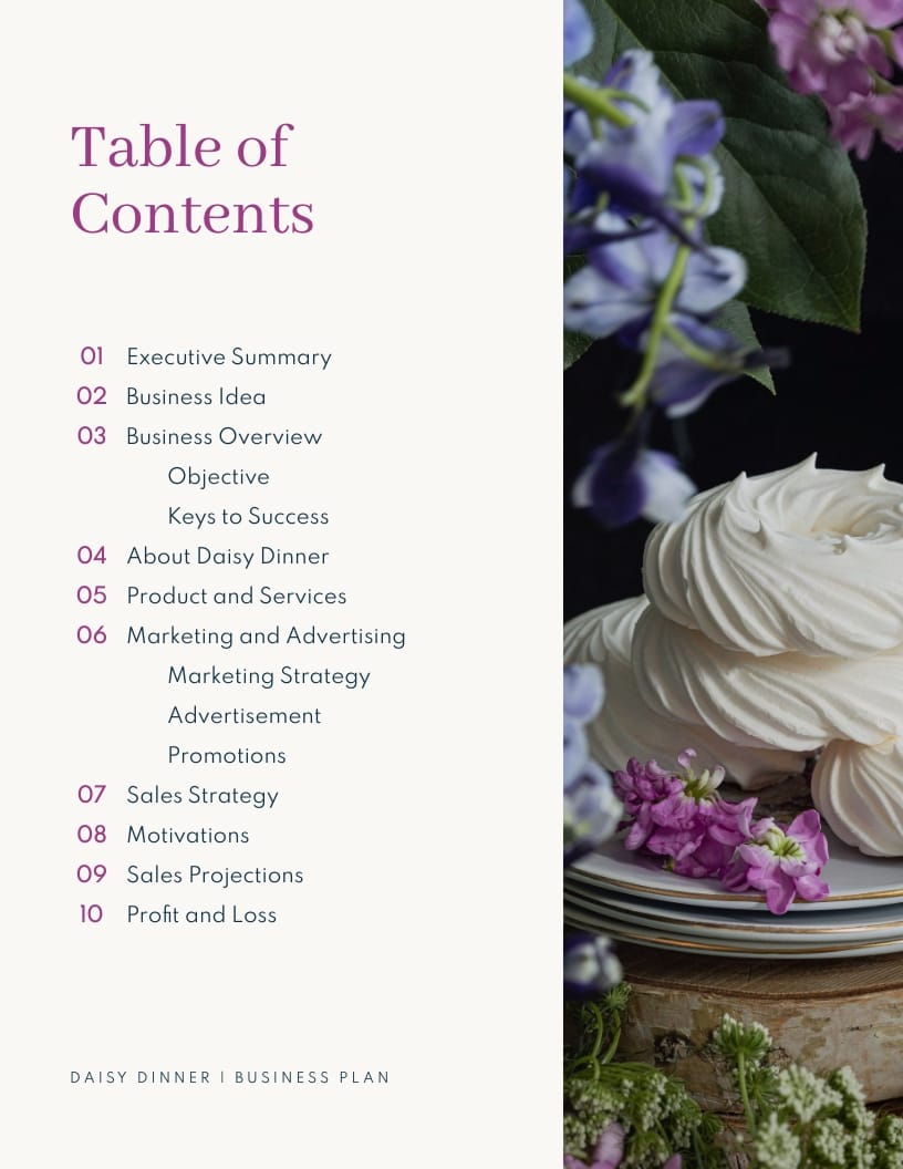 Unique Restaurant Business Plan