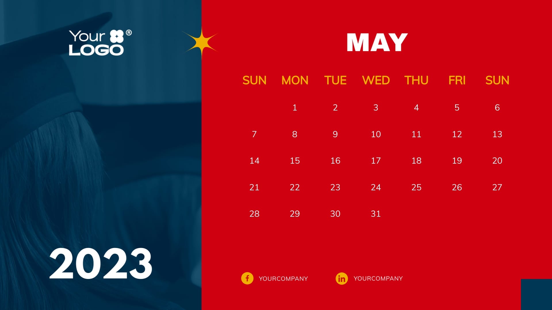 University Calendar Template - Slide 5 University Calendar Template - Slide 5