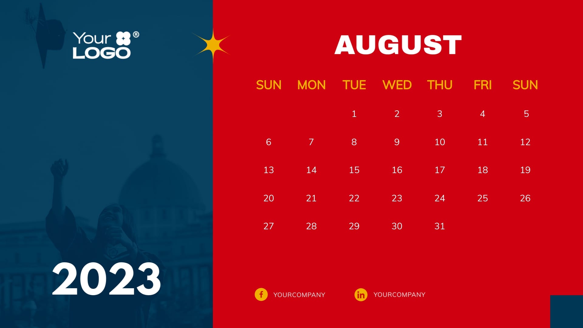 University Calendar Template - Slide 8 University Calendar Template - Slide 8