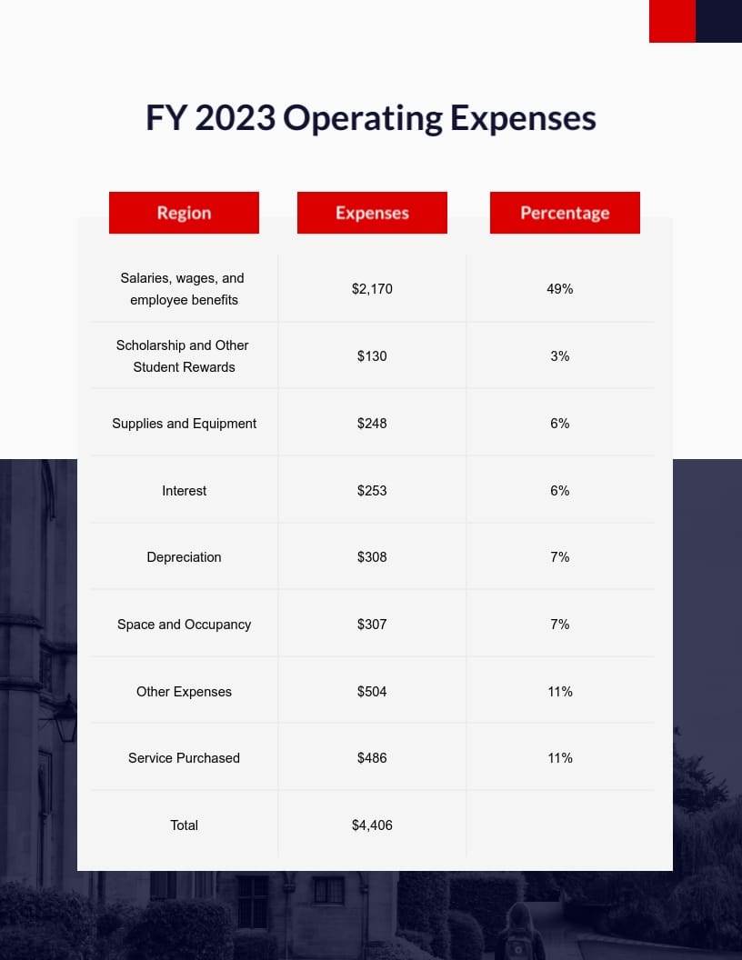 University Finance Report
