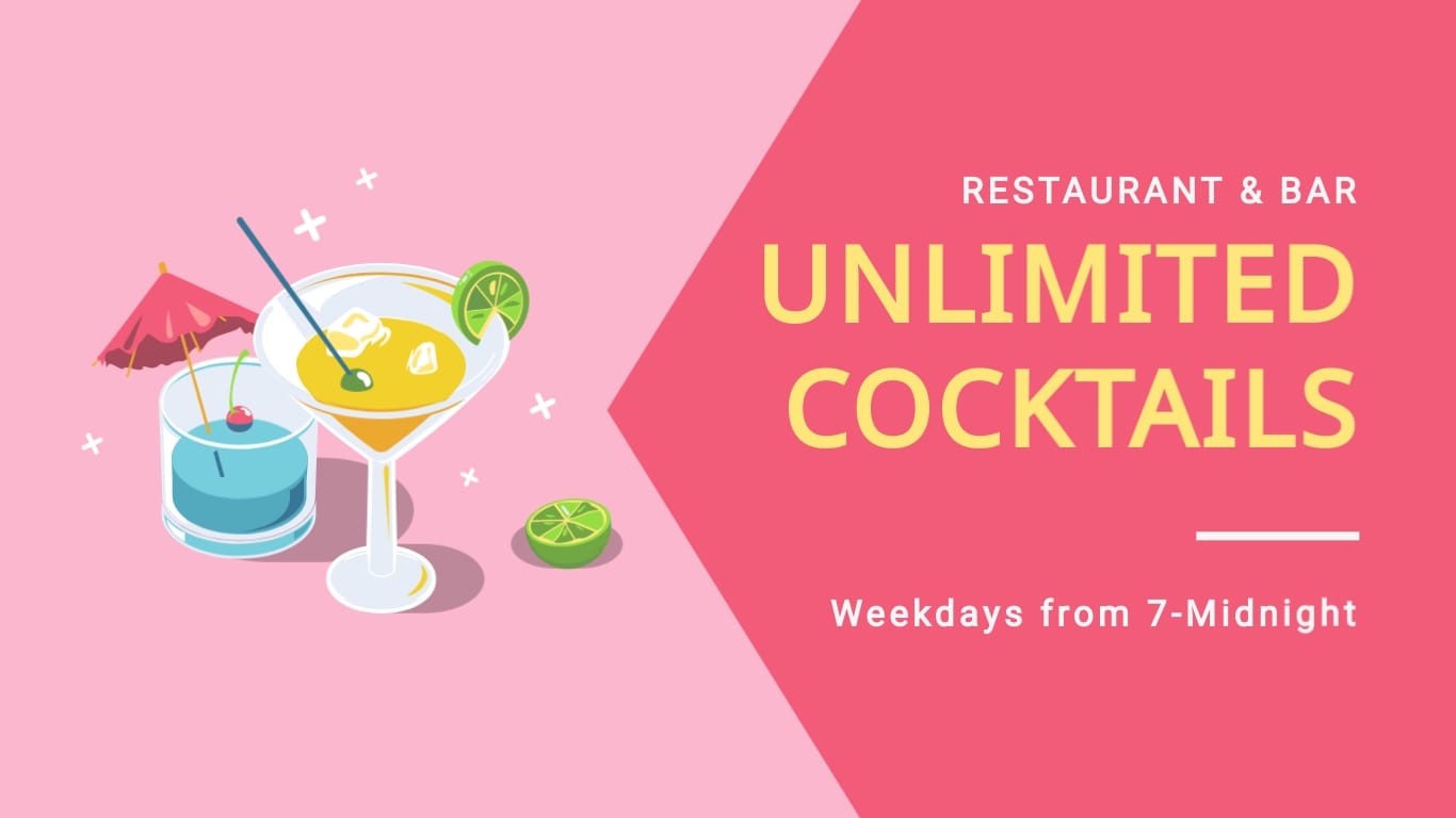 Unlimited Cocktails Wide Template