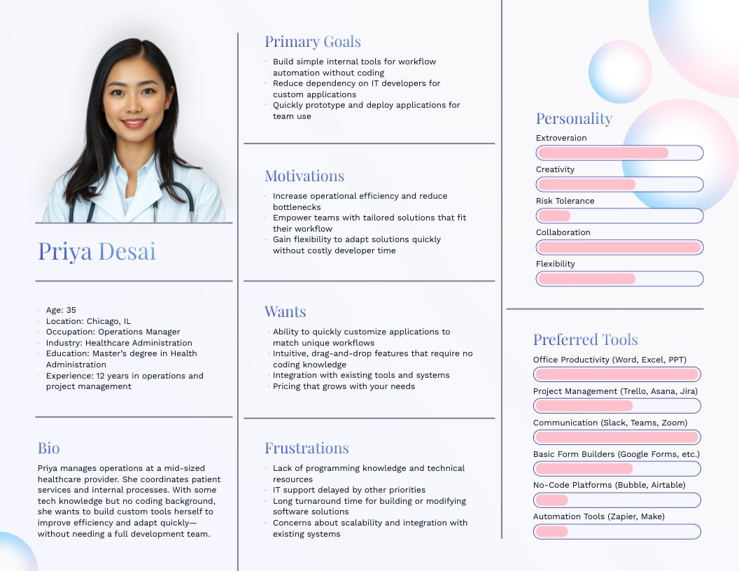 User Persona Example Template