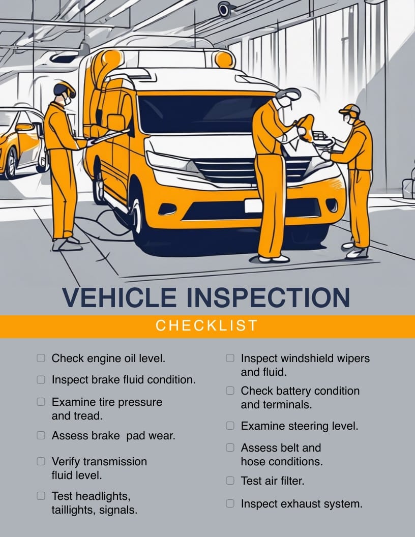 Vehicle Inspection Checklist Template Vehicle Inspection Checklist Template