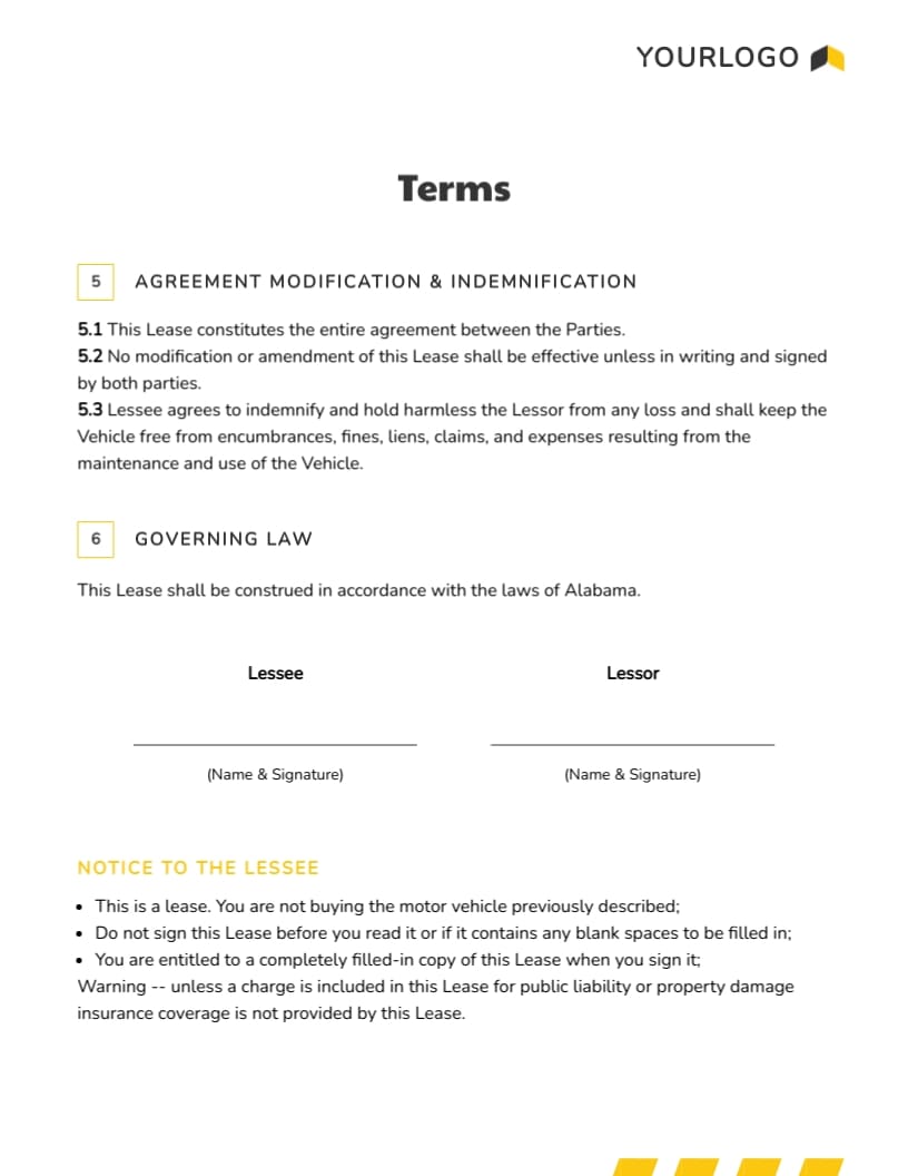 Vehicle Lease Agreement Template - Slide 4 Vehicle Lease Agreement Template - Slide 4