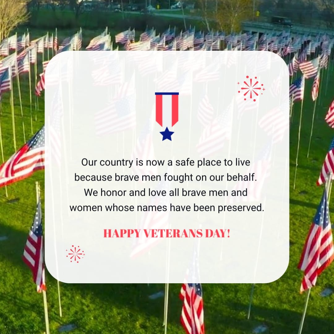 Veterans Day Greeting Card Square Template