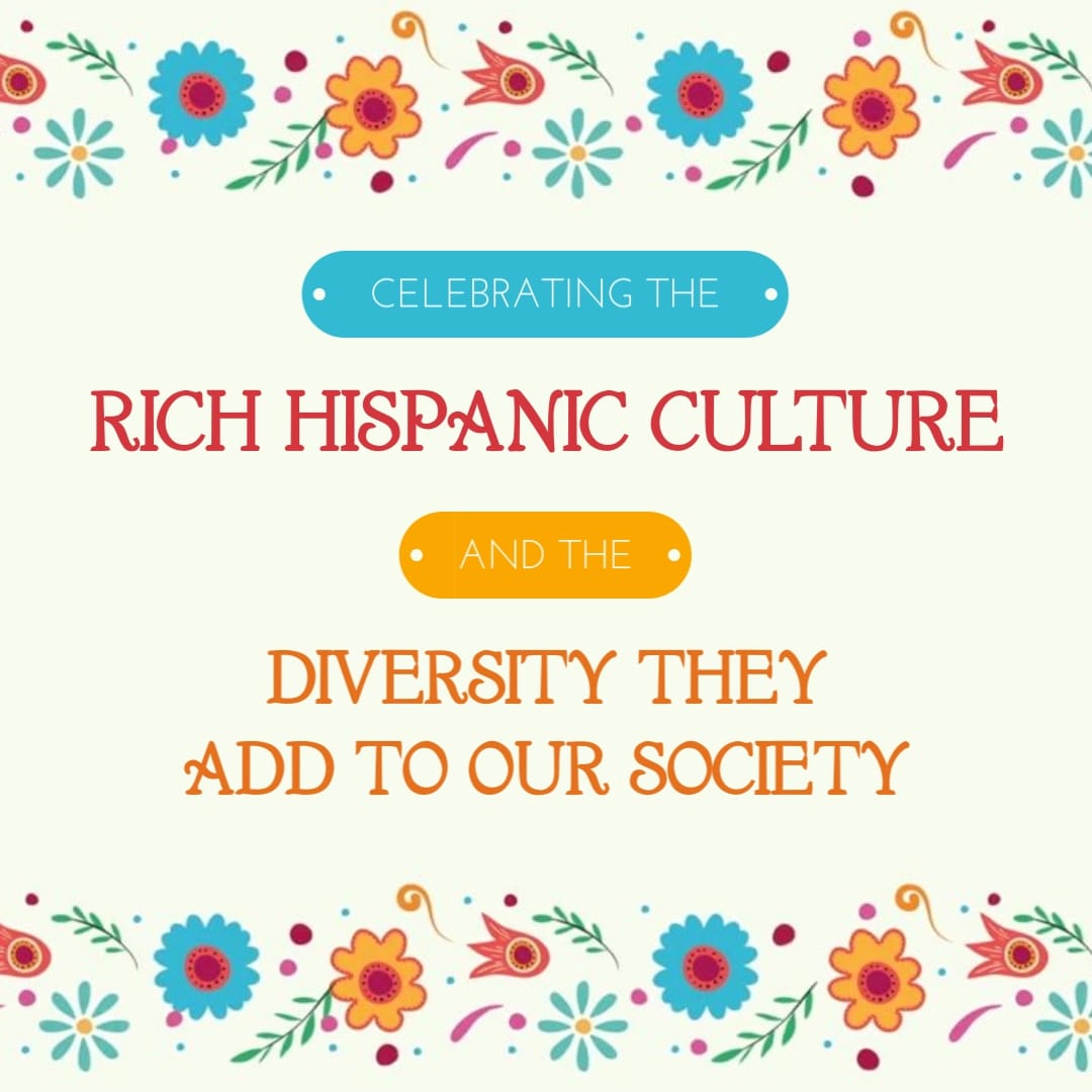 Vintage Hispanic Heritage Month Greeting Card Square Template