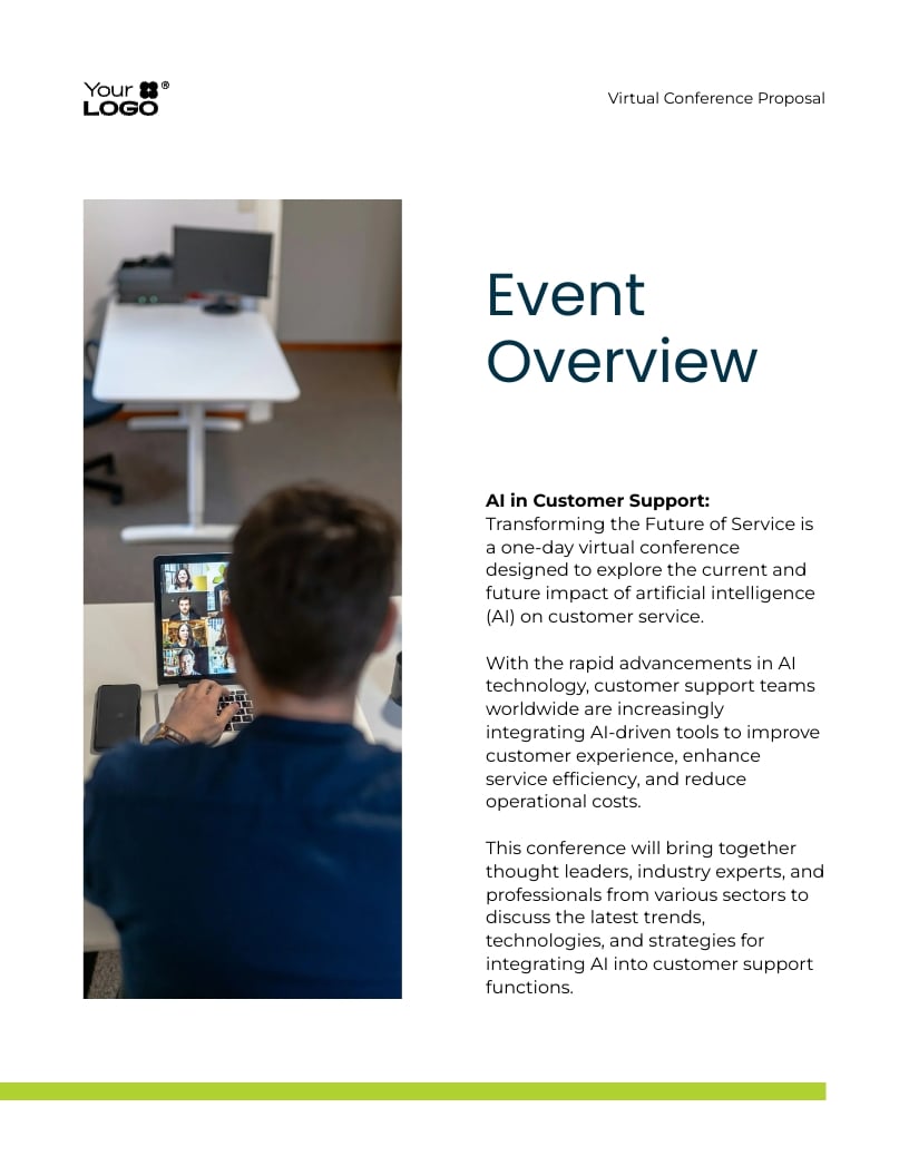 Virtual Conference Proposal Template - Slide 3 Virtual Conference Proposal Template - Slide 3