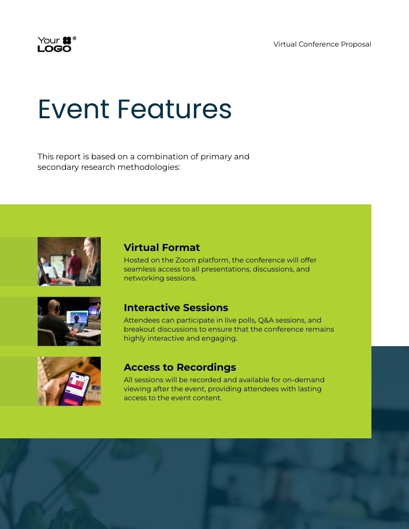 Virtual Conference Proposal Template - Slide 6 Virtual Conference Proposal Template - Slide 6