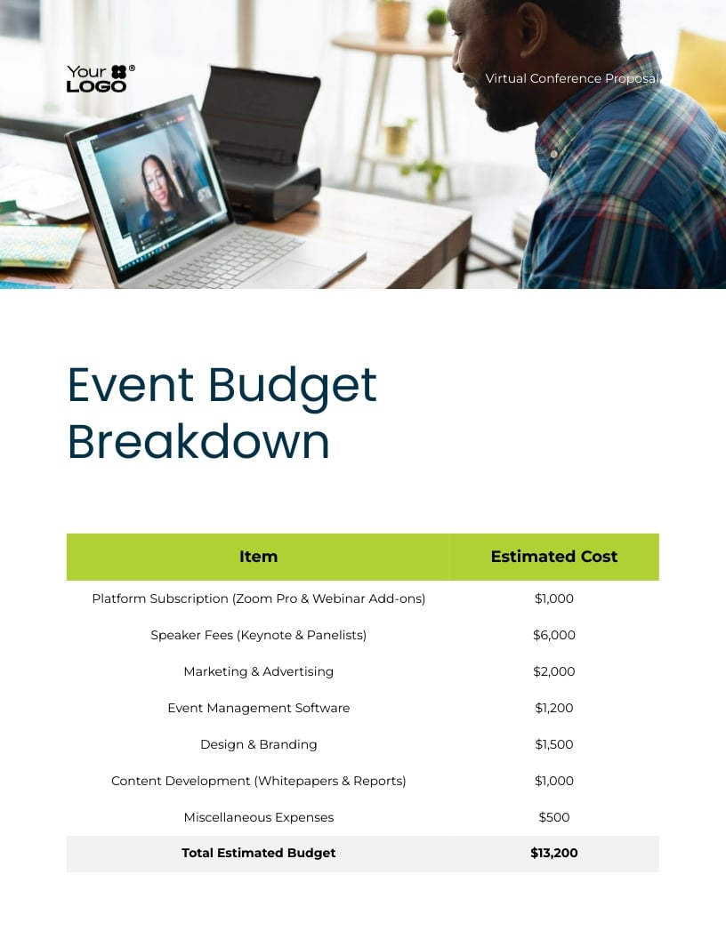 Virtual Conference Proposal Template - Slide 7 Virtual Conference Proposal Template - Slide 7