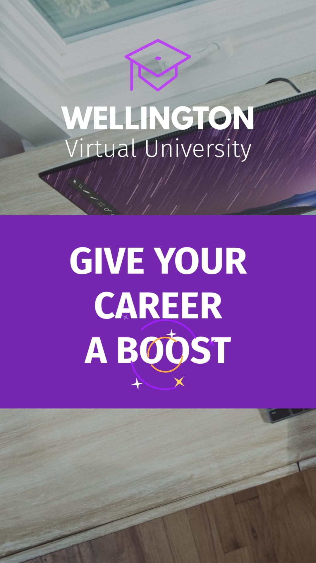 Virtual University Facebook Video Ad Vertical Template