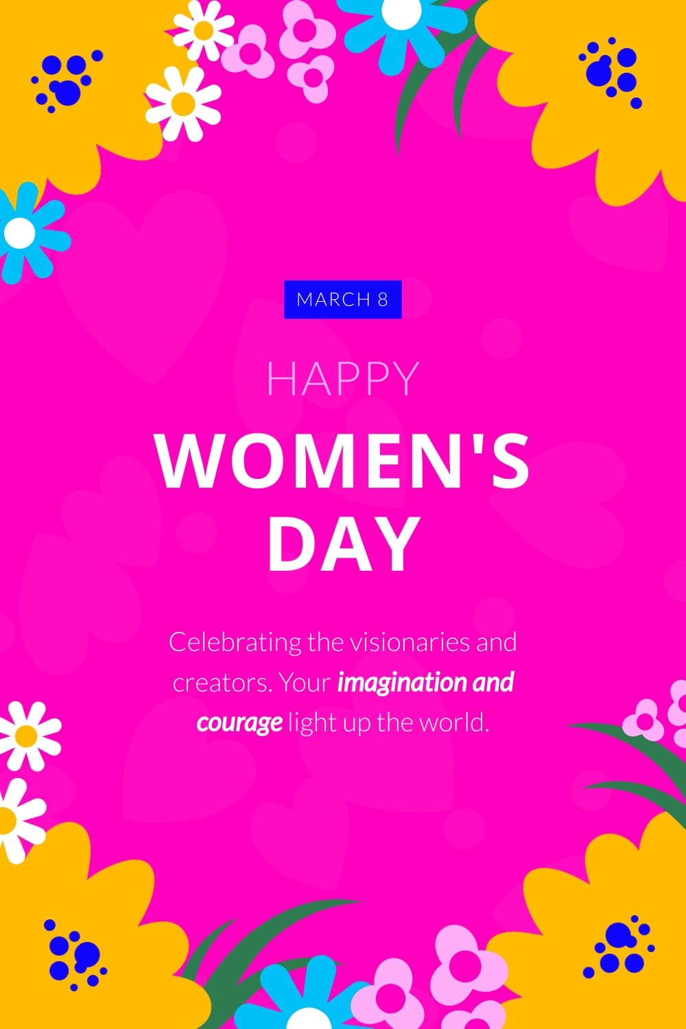 Visionary Women on Womens Day Pinterest Post Template