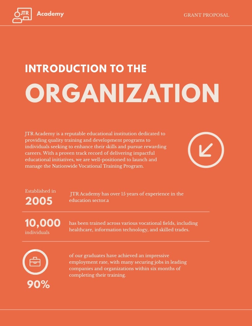 Vocational Training Program Grant Proposal Template - Slide 5 Vocational Training Program Grant Proposal Template - Slide 5