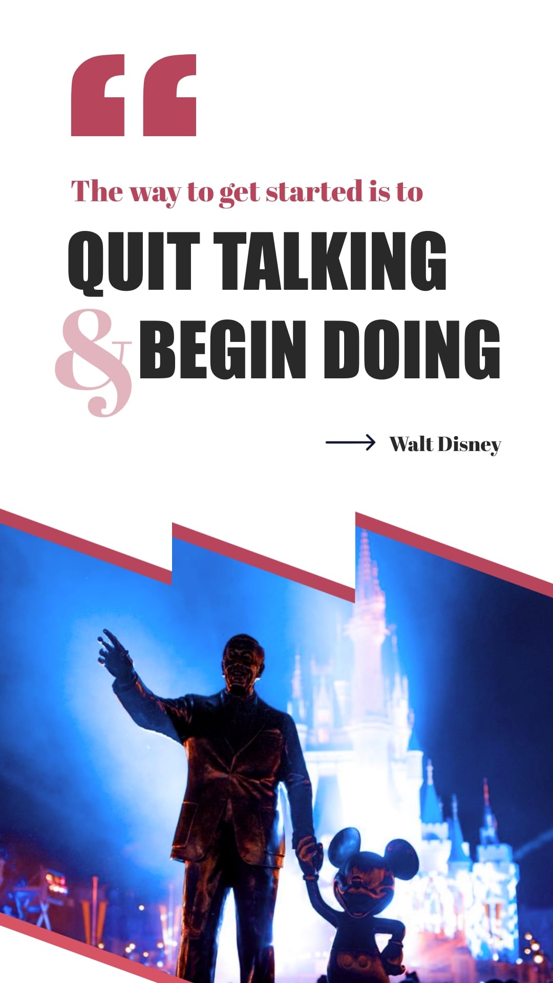 Walt Disney Animated Quote Vertical Template