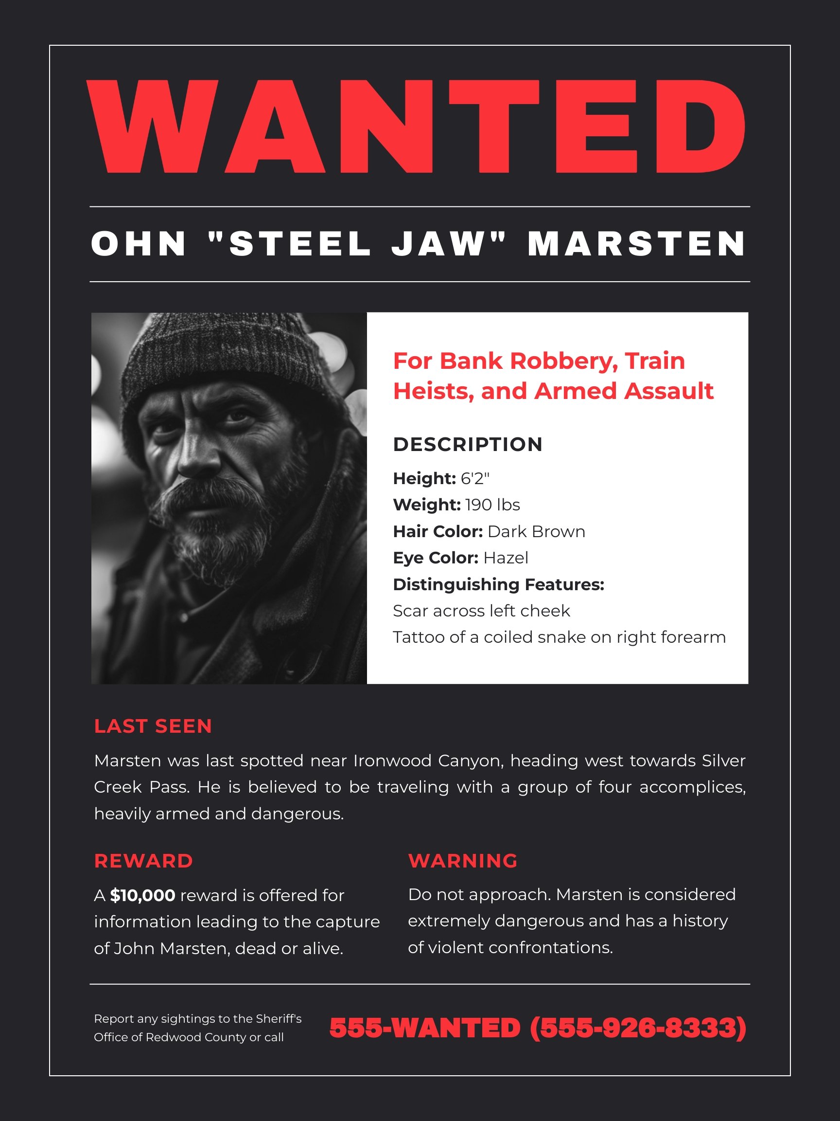 Wanted Poster Template
