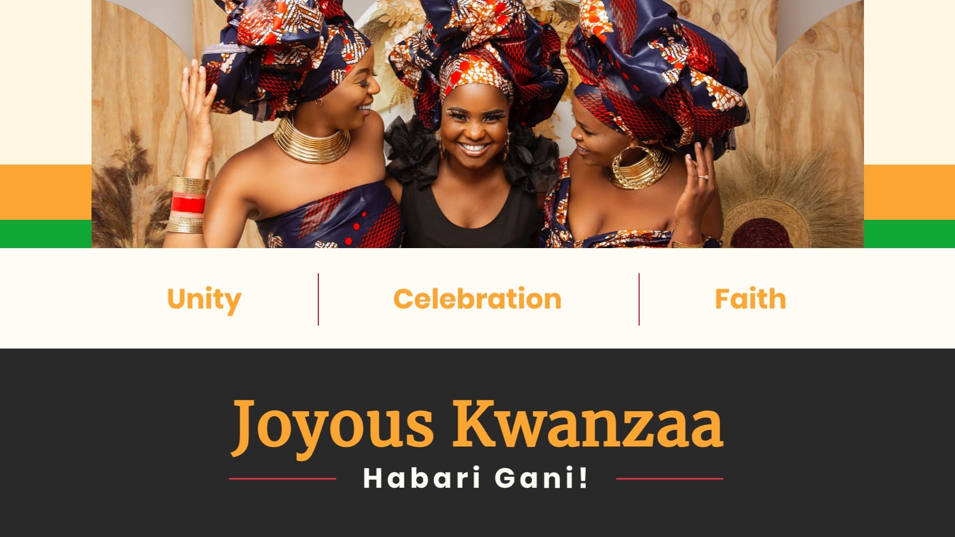Warm Kwanzaa Greeting Card Template