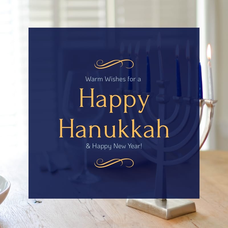 Warm Wishes Hanukkah Blog Graphic Medium Template