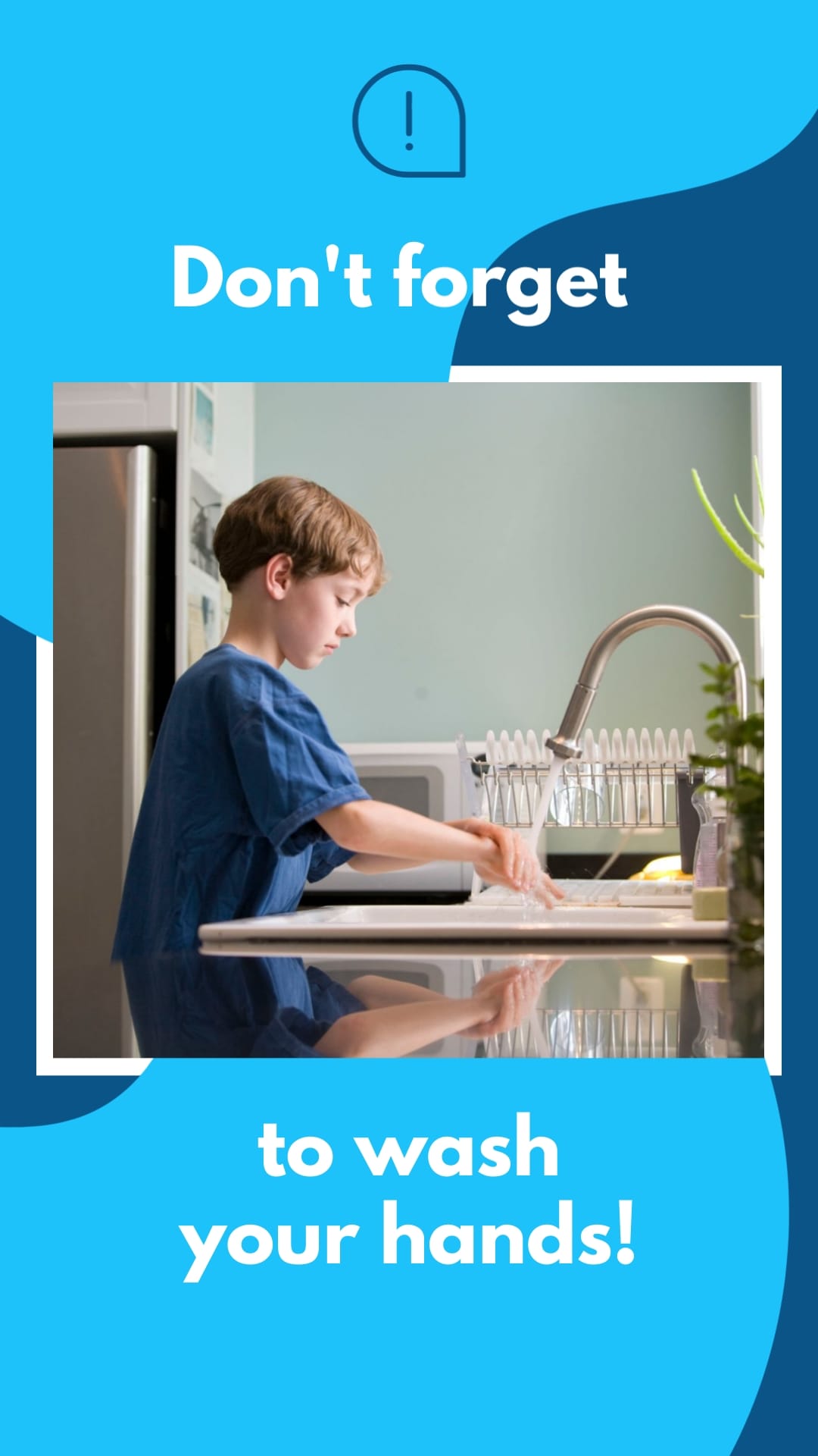 Wash Your Hands Reminder Animated Vertical Template
