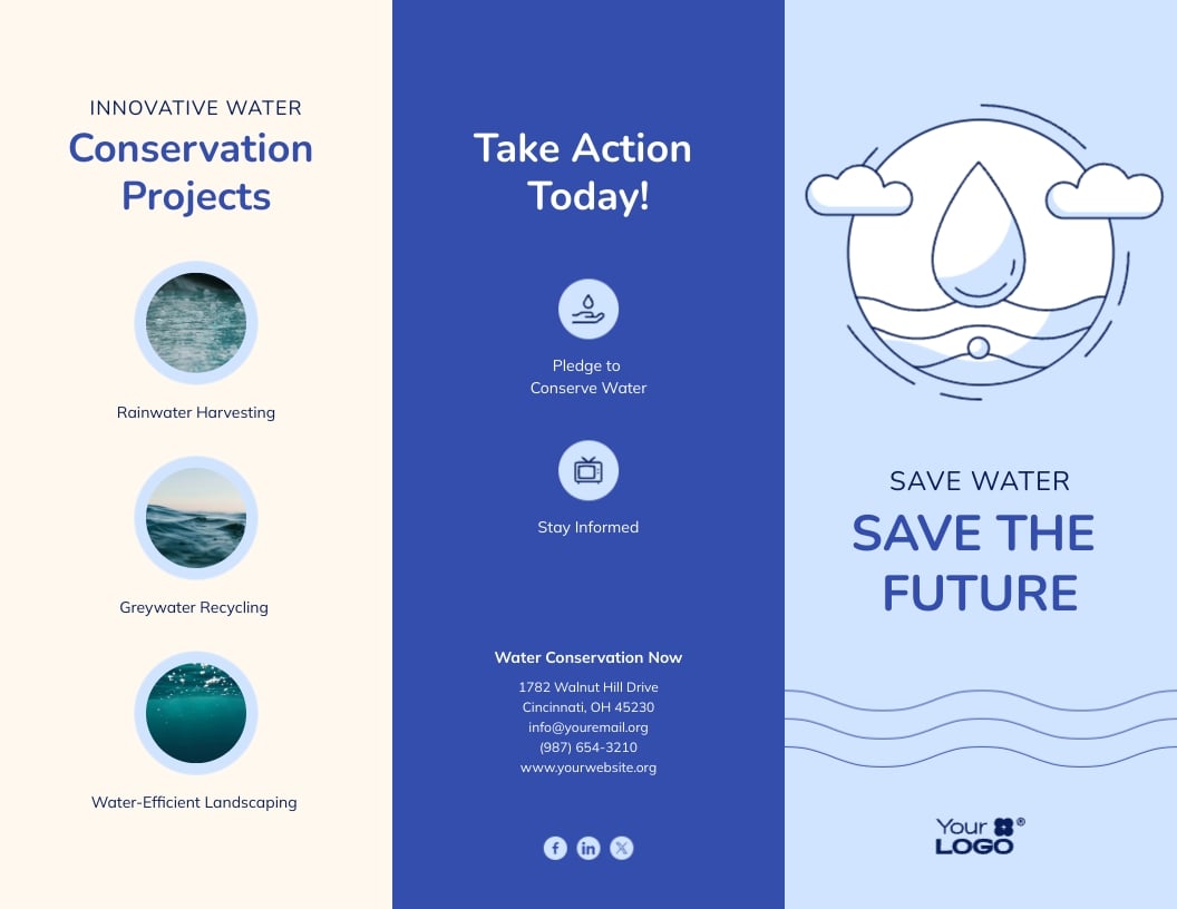 Water Conservation Brochure Template