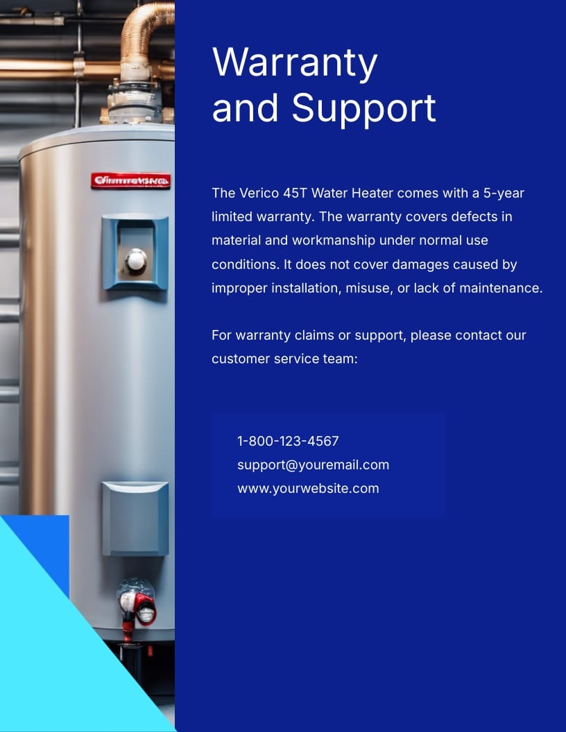 Water Heater Instruction Manual Template - Slide 7 Water Heater Instruction Manual Template - Slide 7