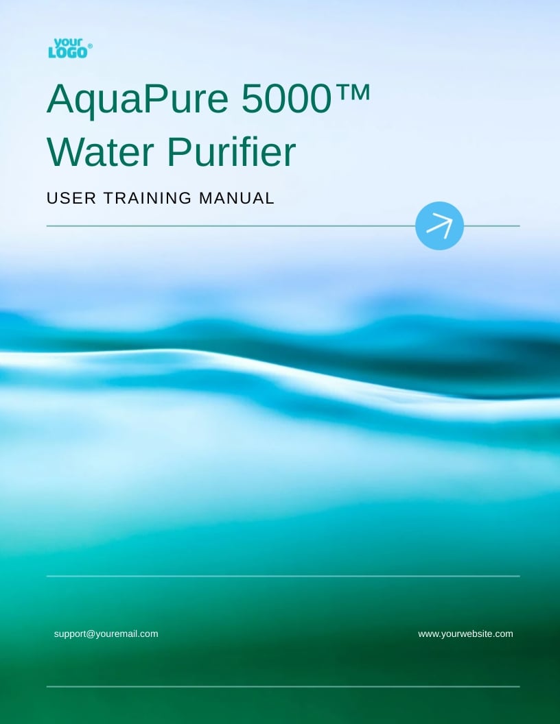 Water Purifier User Training Manual Template