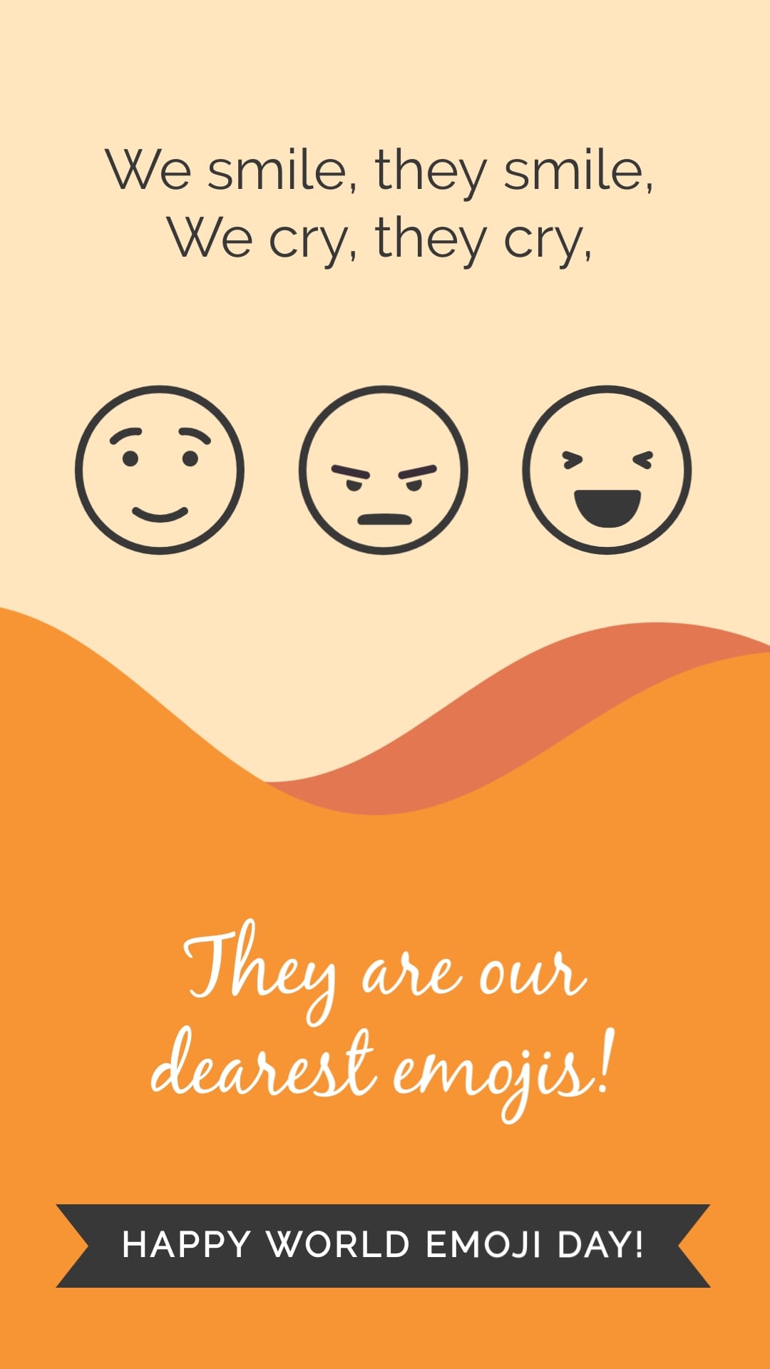 We Smile Emoji Animated Vertical Template