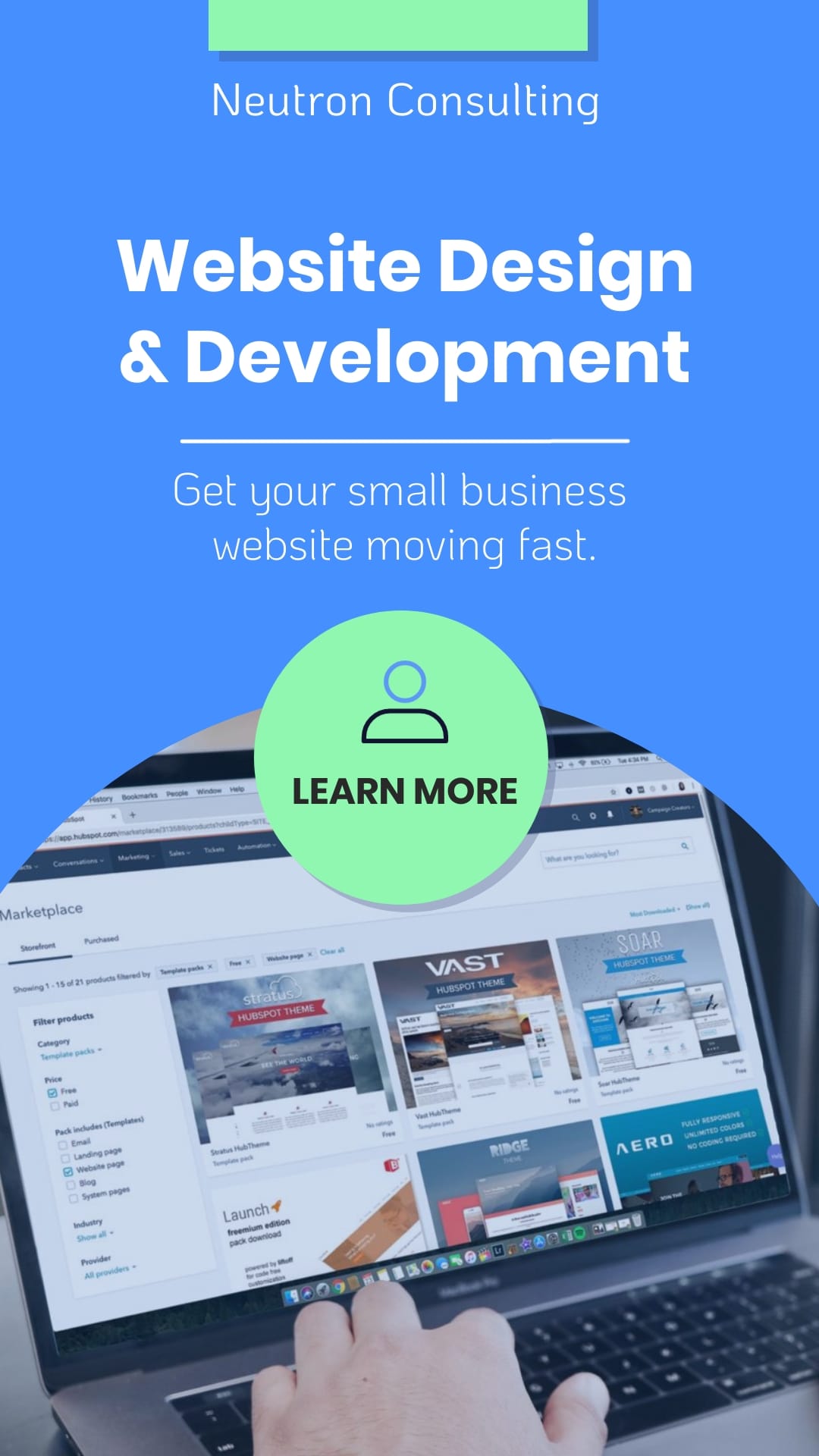 Web Consulting Bite-Sized Ad Vertical Template