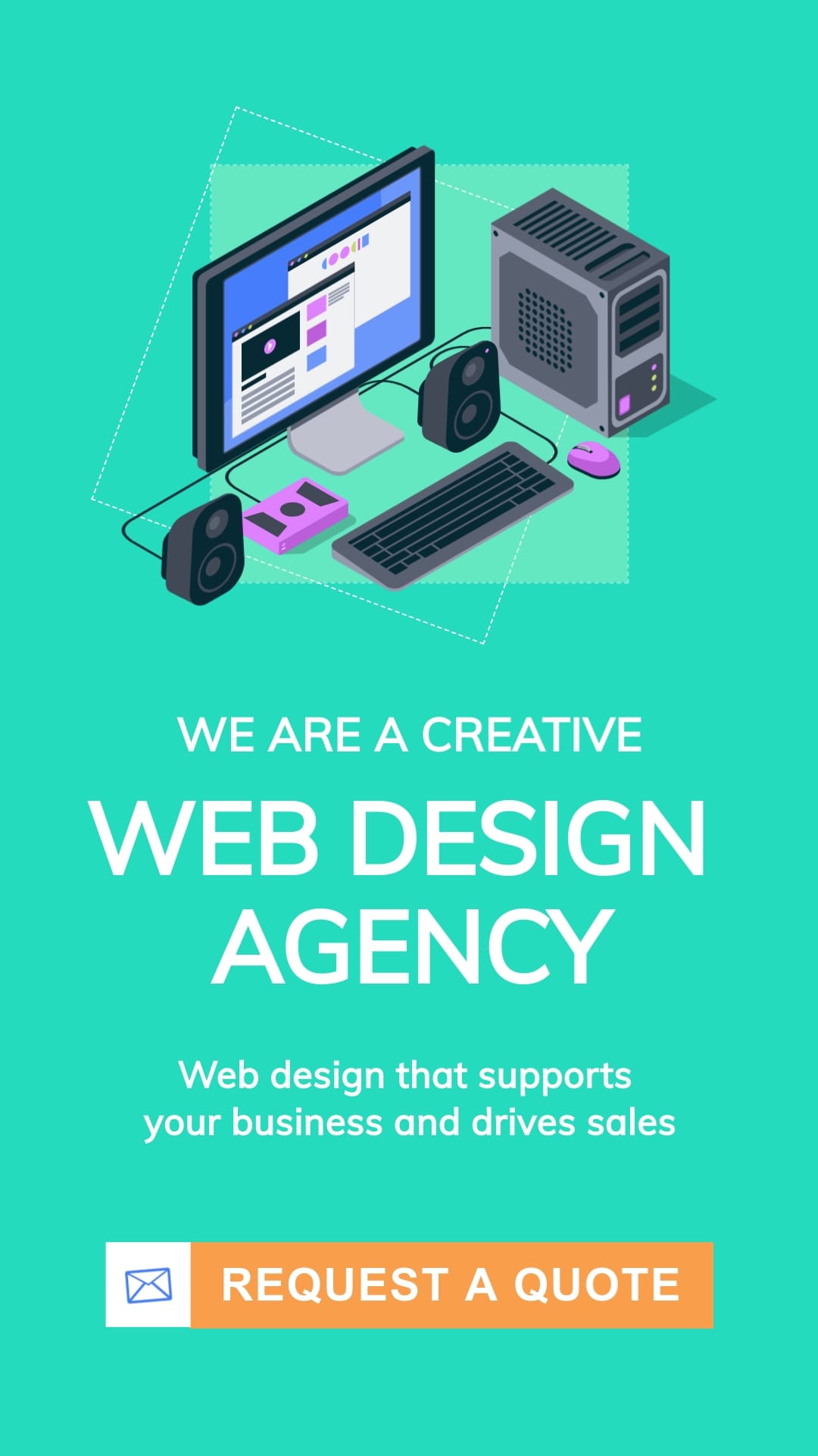 Web Design Agency Vertical Template