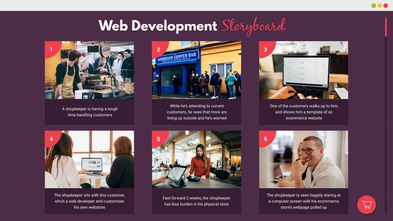 Web Development Storyboard