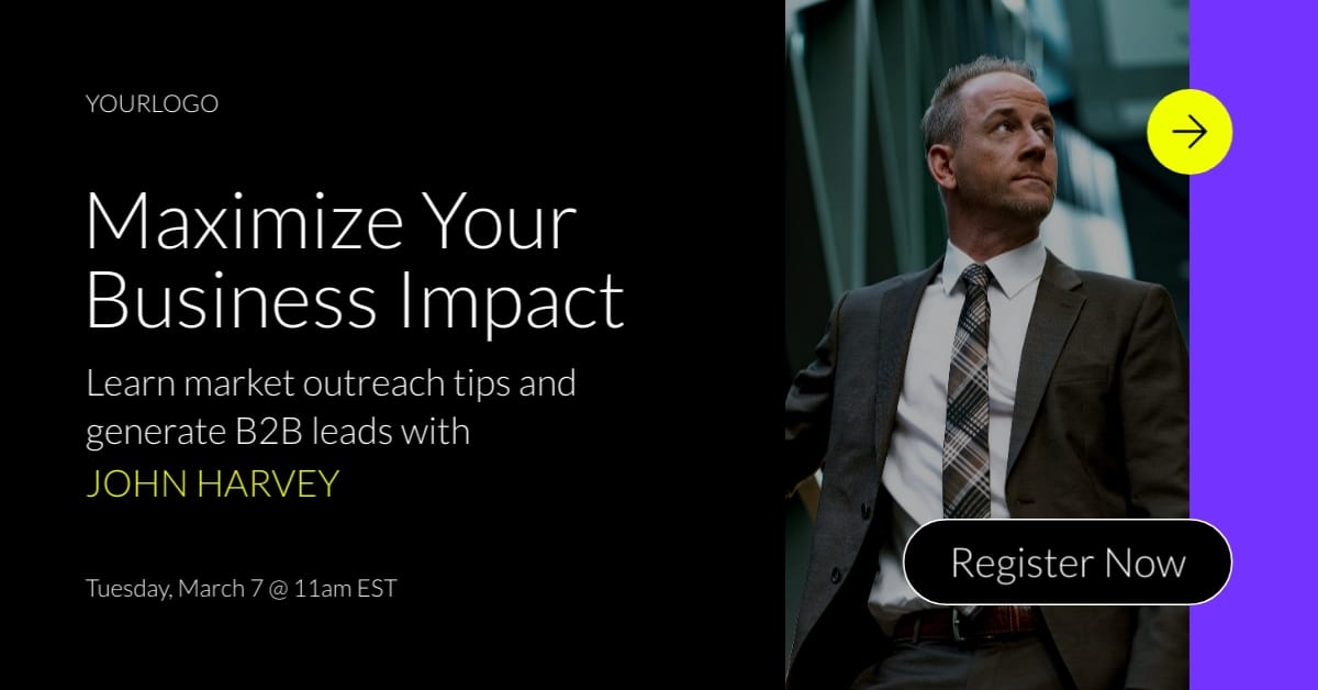 Webinar LinkedIn Sponsored Ad Template