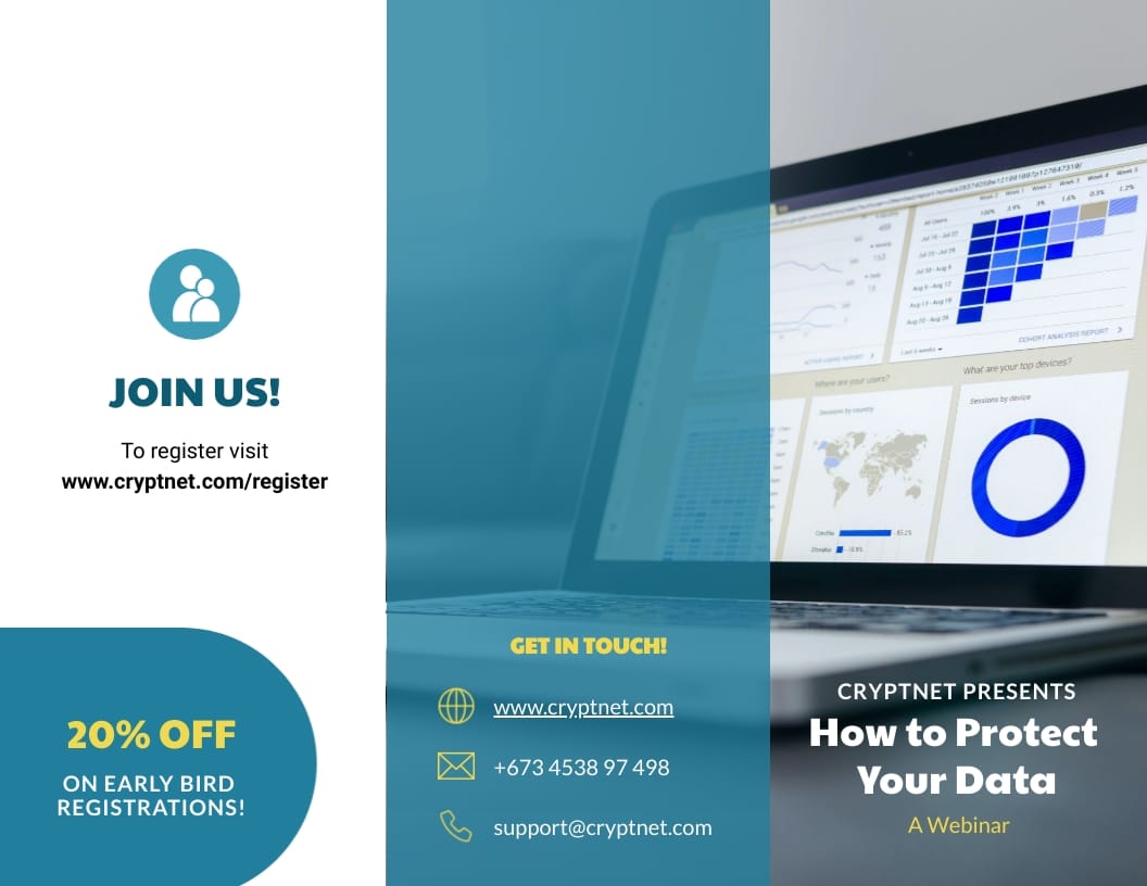 Webinar on Data Protection Trifold Brochure Template