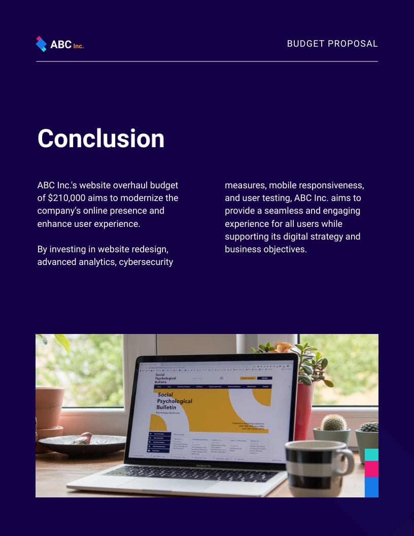 Website Budget Proposal Template - Slide 7 Website Budget Proposal Template - Slide 7