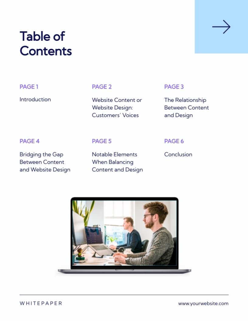 Website Design White Paper Template - Slide 2 Website Design White Paper Template - Slide 2