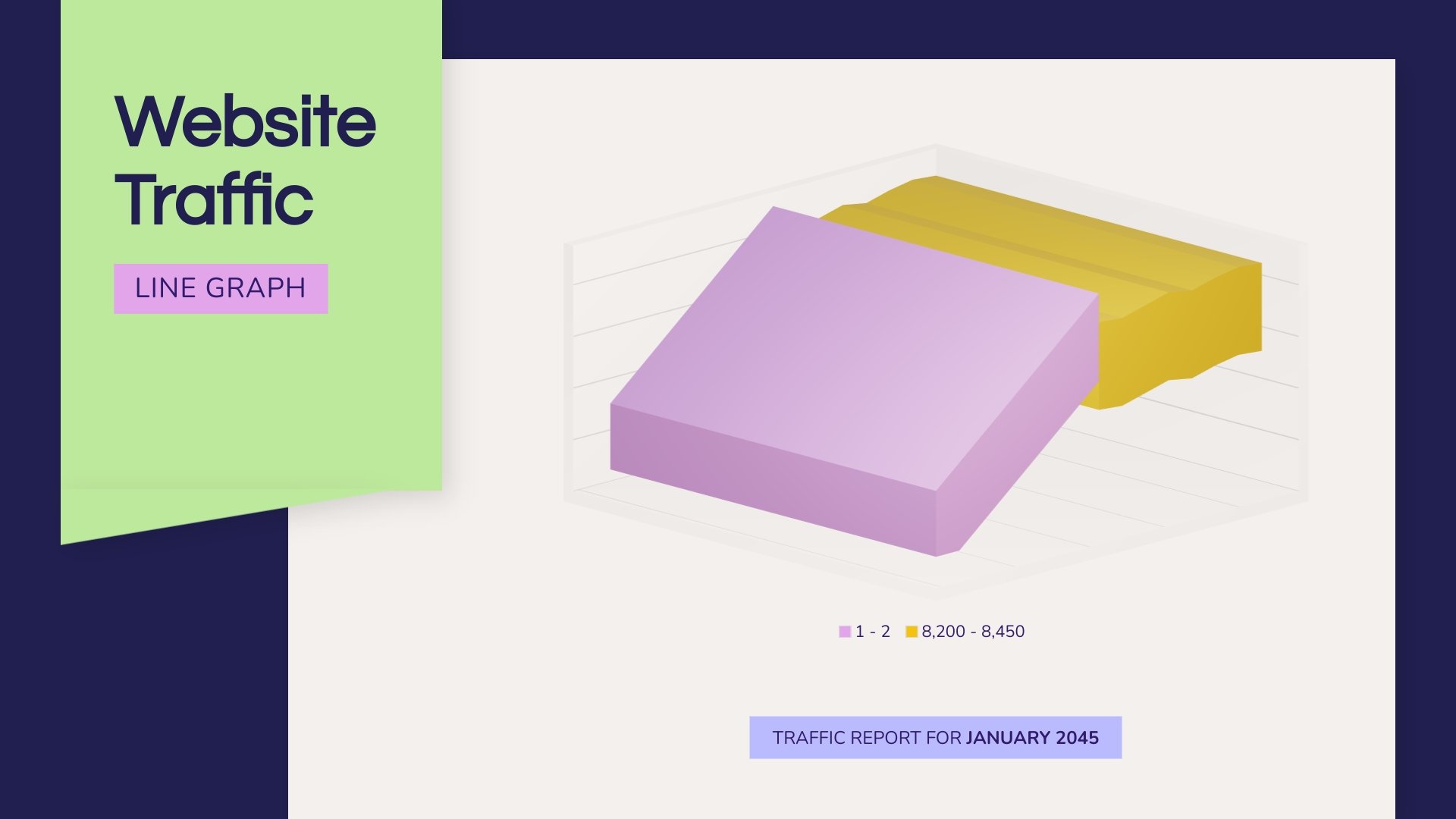 Website Traffic Line Graph Template