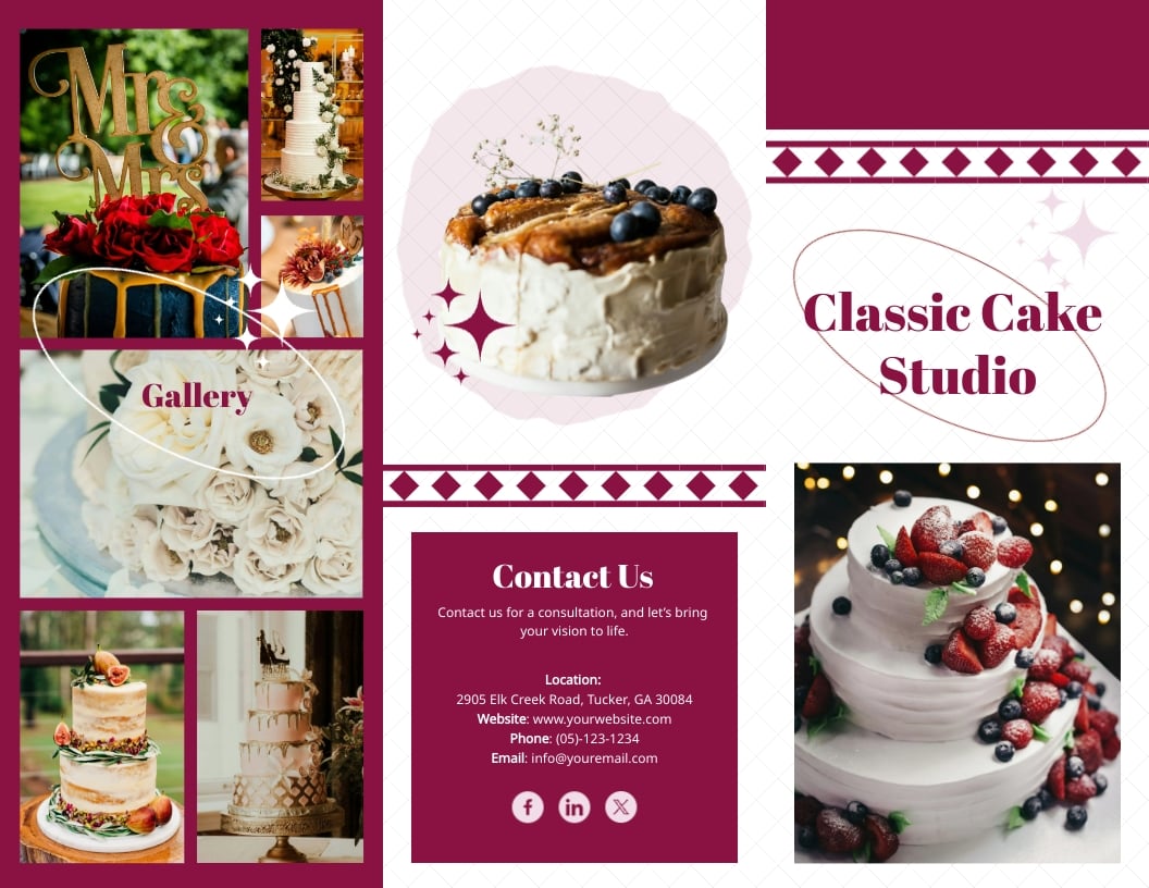 Wedding Cake Brochure Template