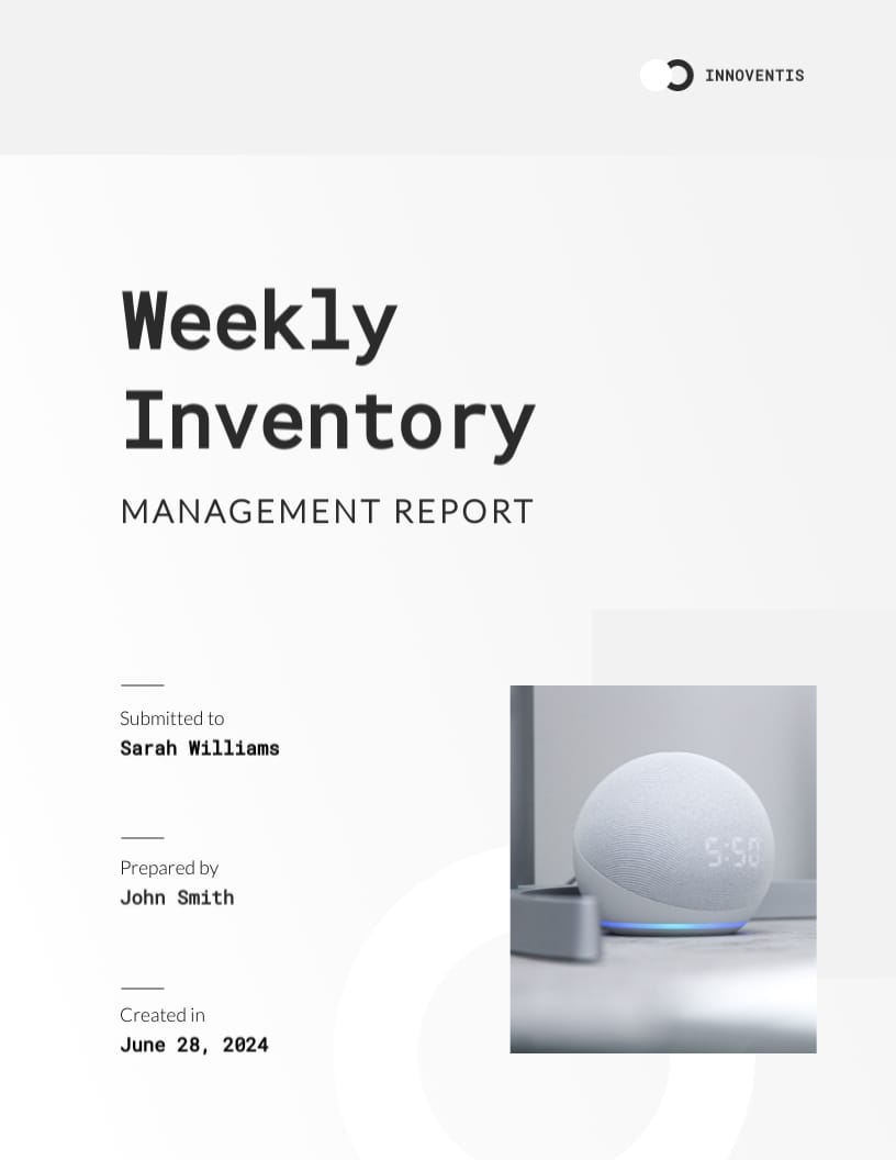 Weekly Inventory Management Report Template