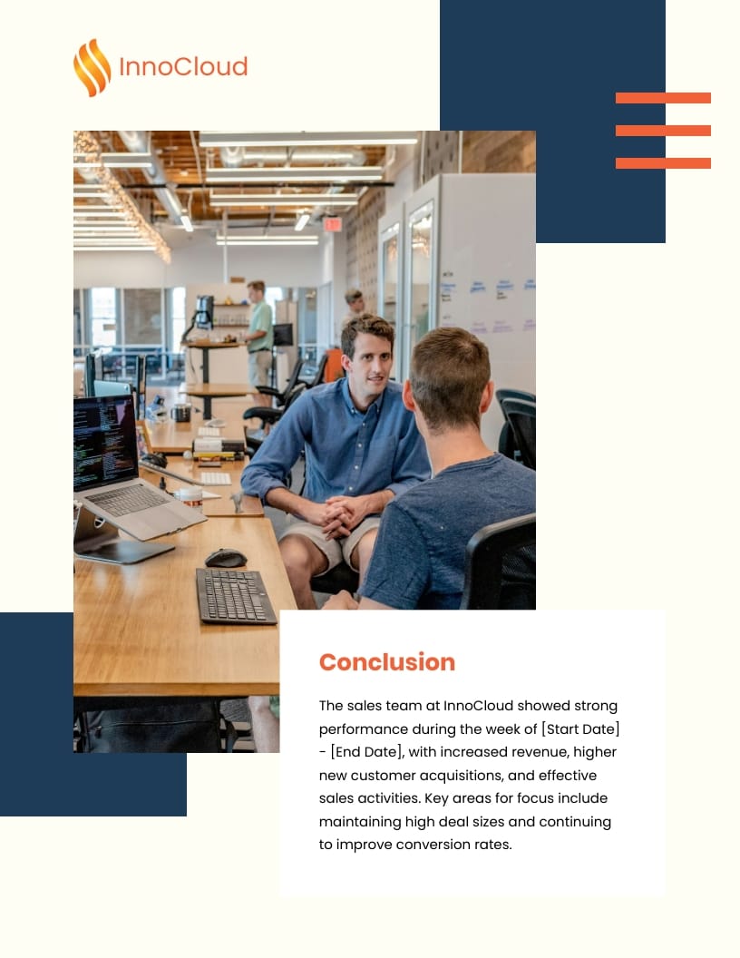 Weekly KPI Professional Report Template - Slide 6 Weekly KPI Professional Report Template - Slide 6